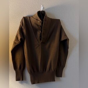 Garrison Collection Turtleneck Sweater in Rich Brown